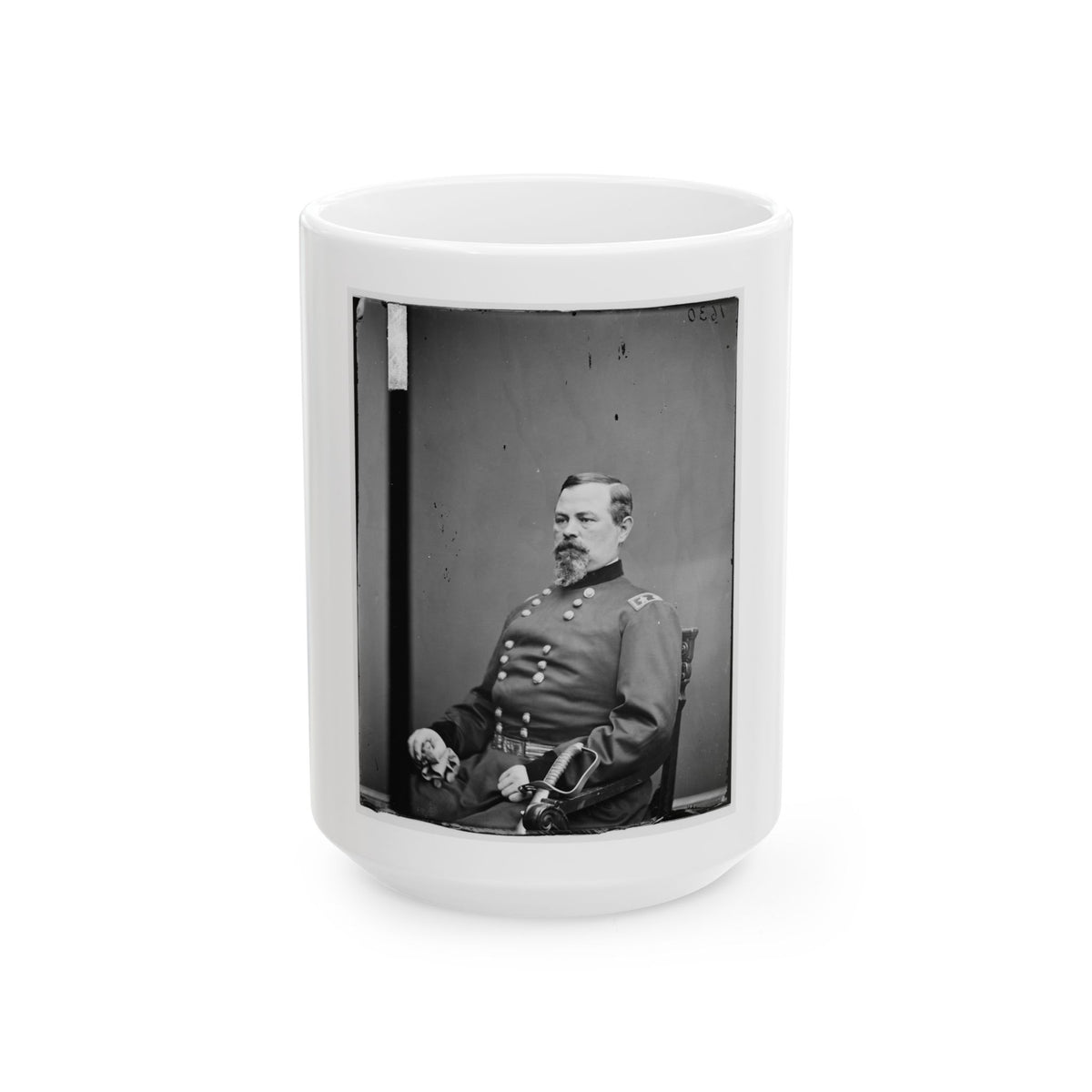 Portrait Of Maj. Gen. Irvin Mcdowell, Officer Of The Federal Army (U.S. Civil War) White Coffee Mug