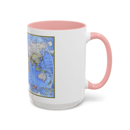 World Map - The Political World (1975) (Map) Accent Coffee Mug