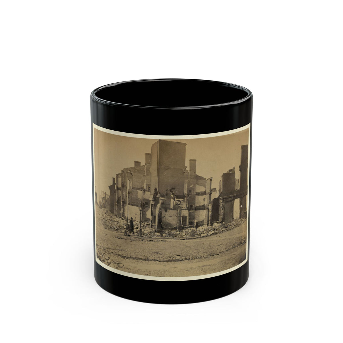 Ruins In Richmond, Va. (U.S. Civil War) Black Coffee Mug