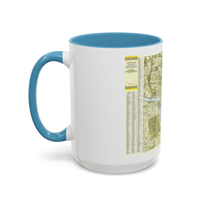 USA - Washington, Central (1948) (Map) Accent Coffee Mug