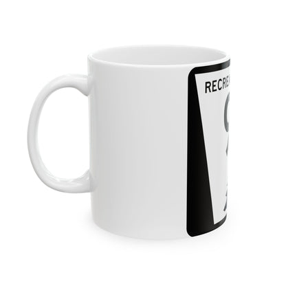 N REC 9B (Nebraska) (Road Sign) White Coffee Mug