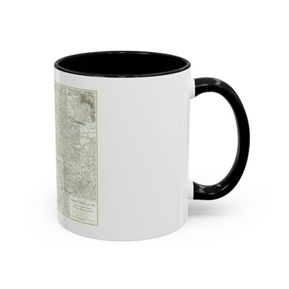Western Theatre of War (1918) (Map) Accent Coffee Mug