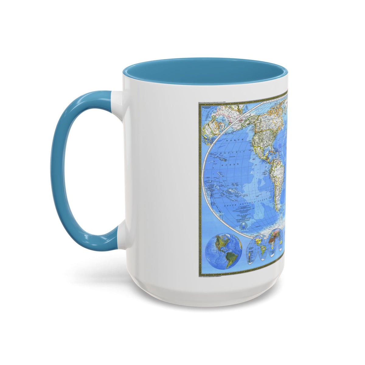 World Map (1988) (Map) Accent Coffee Mug