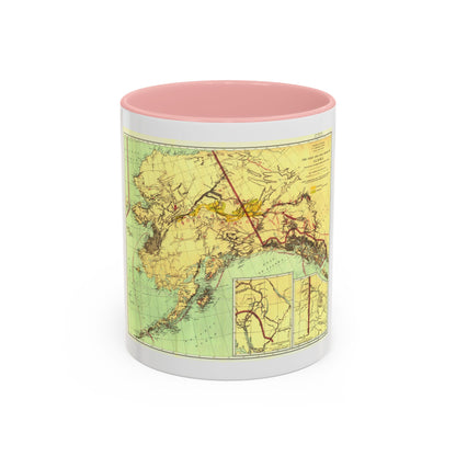 Alaska - The Gold & Coal Fields (1898) (Map) Accent Coffee Mug