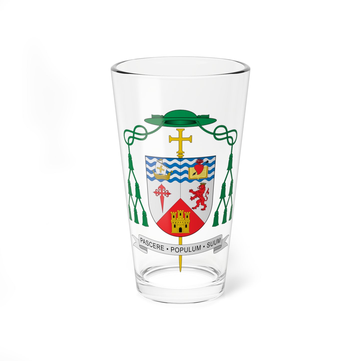 Escudo de David Arias Pérez (Spain) (Coat of Arms) Pint Glass 16oz
