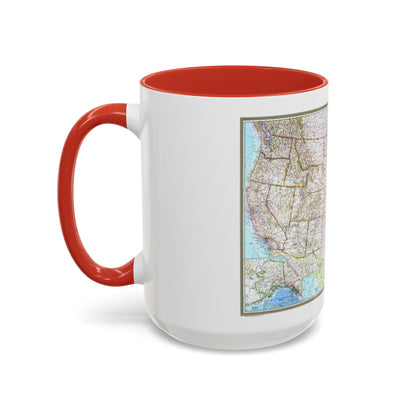 USA - The United States (1968) (Map) Accent Coffee Mug