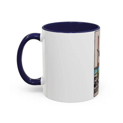 The 2 of Wands (Tarot Card) Accent Coffee Mug-Go Mug Yourself