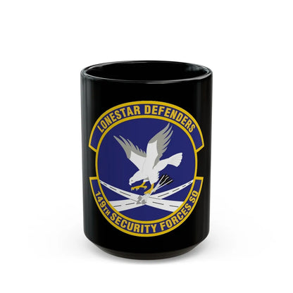 149th Security Forces Squadron (U.S. Air Force) Black Coffee Mug-15oz-Go Mug Yourself