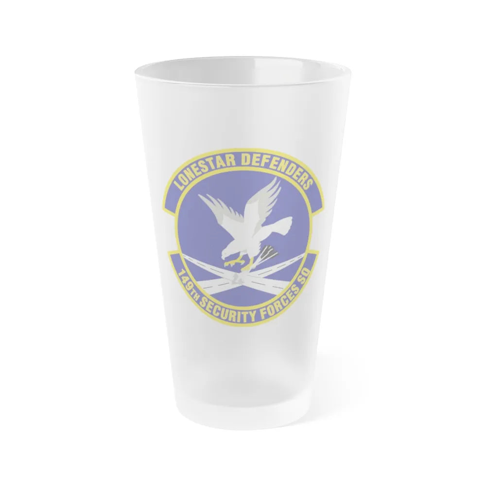 149th Security Forces Squadron (U.S. Air Force) Frosted Pint Glass 16oz-16oz-Frosted-Go Mug Yourself