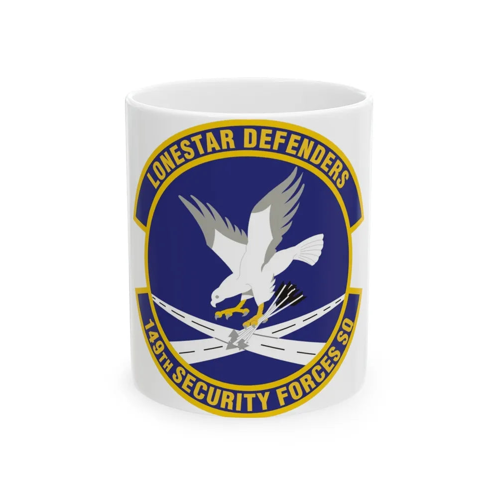 149th Security Forces Squadron (U.S. Air Force) White Coffee Mug-11oz-Go Mug Yourself