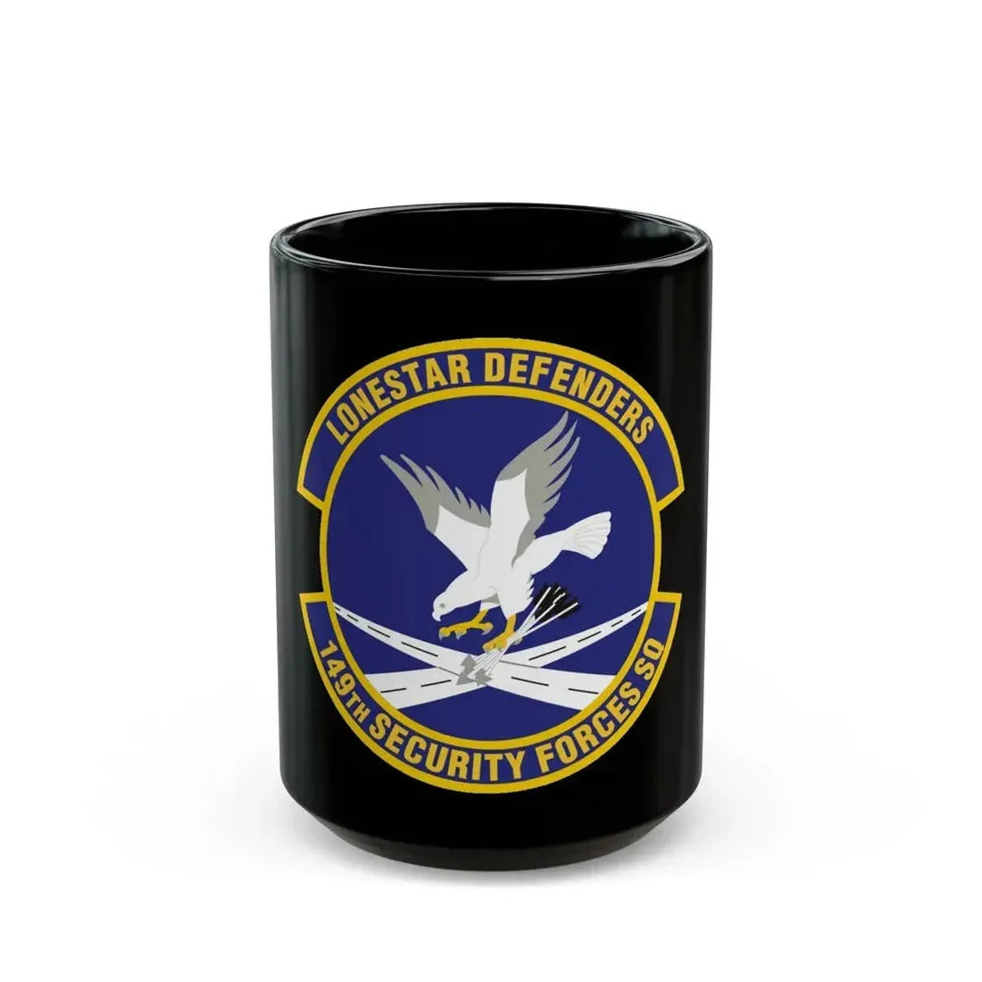 149th Security Forces Squadron (U.S. Air Force) Black Coffee Mug 15oz - Go Mug Yourself
