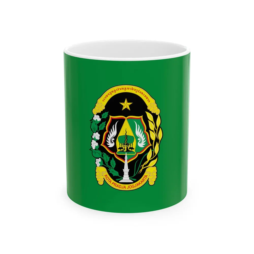 Flag of City of Yogyakarta Indonesia - White Coffee Mug-11oz-Go Mug Yourself