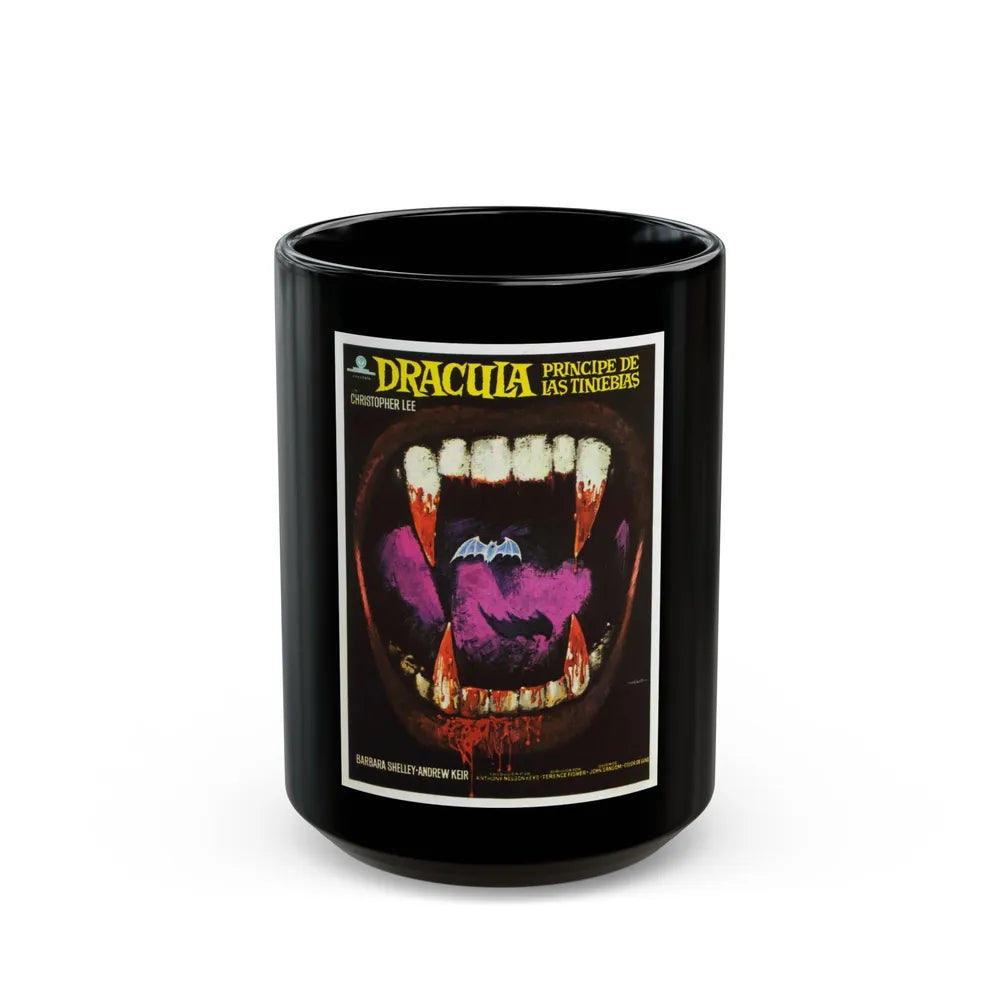 DRACULA PRINCE OF DARKNESS (SPANISH) 1966 Movie Poster - Black Coffee Mug-15oz-Go Mug Yourself