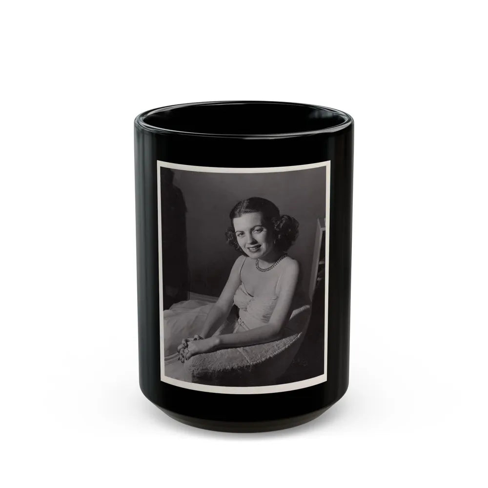 Faith Domergue #189 (Vintage Female Icon) Black Coffee Mug-15oz-Go Mug Yourself