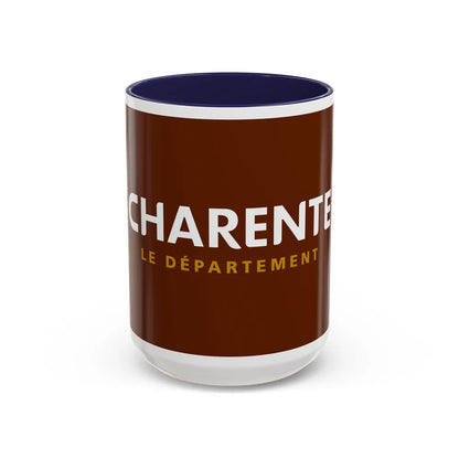 Flag of Charente France - Accent Coffee Mug-15oz-Navy-Go Mug Yourself