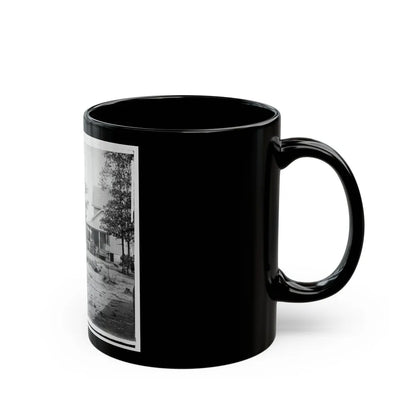 Catlett's Station, Va. The Station With U.S. Military Railroad Boxcars And Soldiers (U.S. Civil War) Black Coffee Mug-Go Mug Yourself