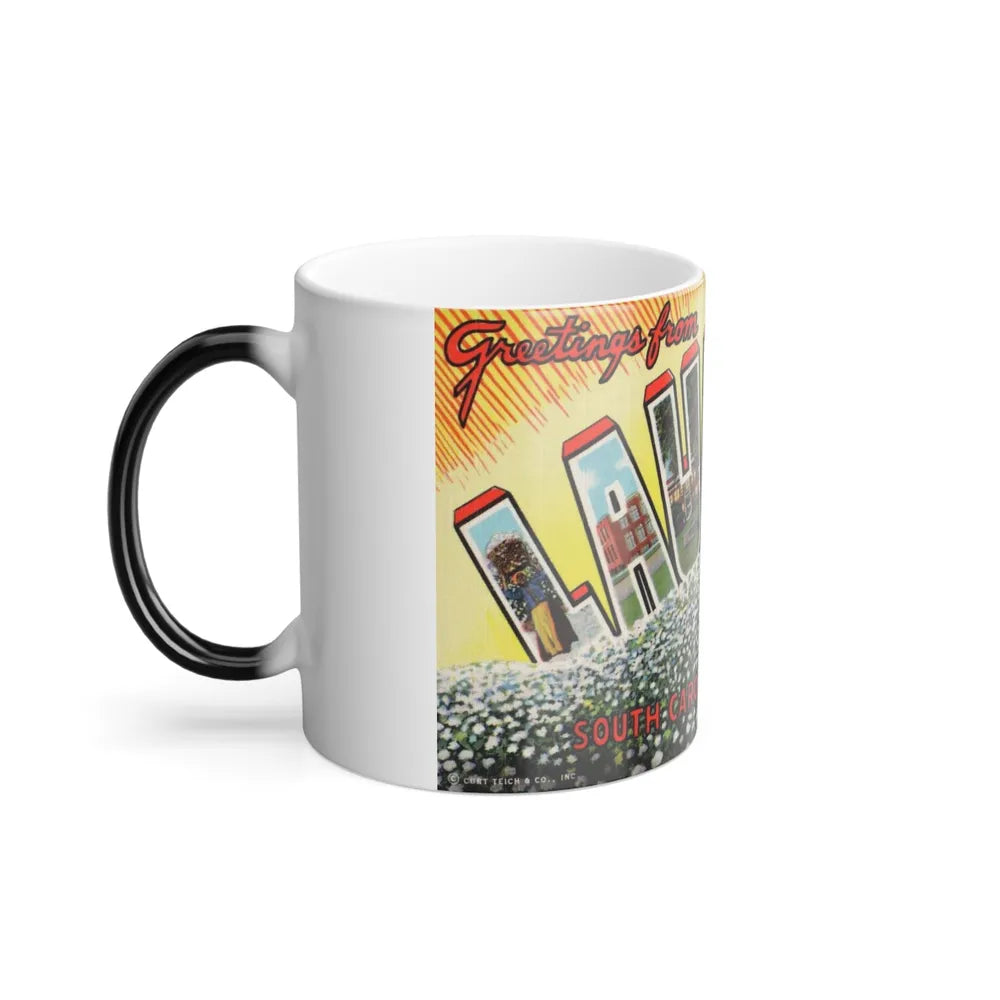 Greetings from Laurens South Carolina (Greeting Postcards) Color Changing Mug 11oz-Go Mug Yourself