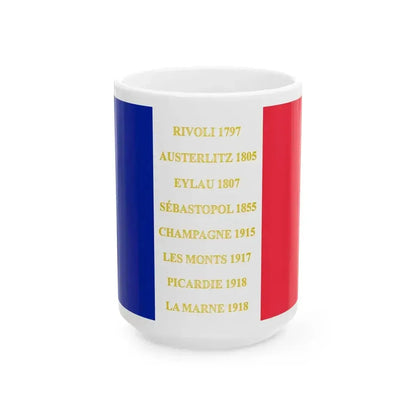 14e regiment parachutiste de commandement et de soutien - drapeau (France) White Coffee Mug 15oz - Go Mug Yourself