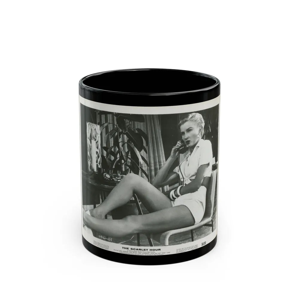 Carol Ohmart #14 (Vintage Female Icon) Black Coffee Mug-11oz-Go Mug Yourself