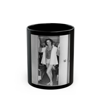 Jane Russell #184 (Vintage Female Icon) Black Coffee Mug-11oz-Go Mug Yourself