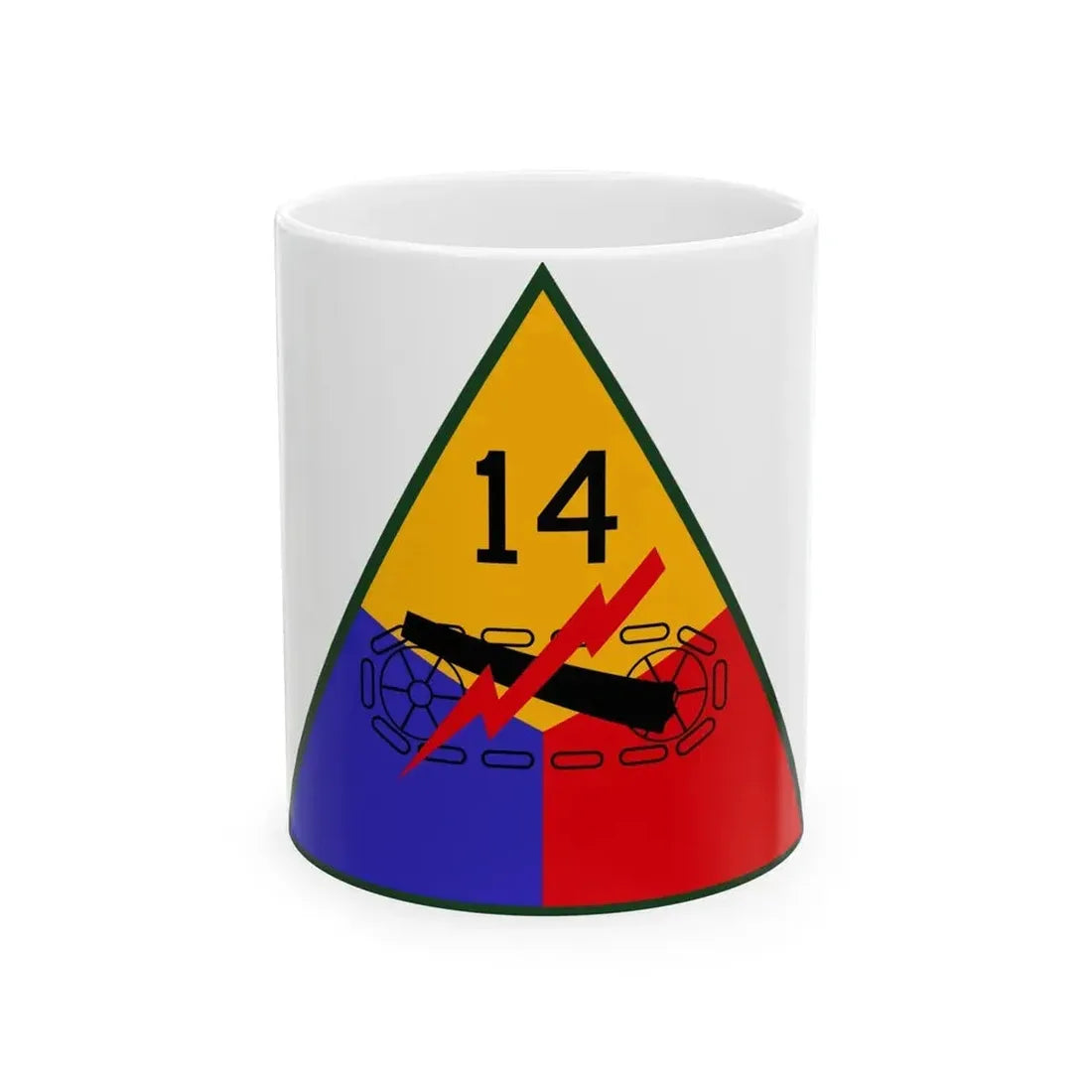 14th Armored Division (U.S. Army) White Coffee Mug 11oz - Go Mug Yourself