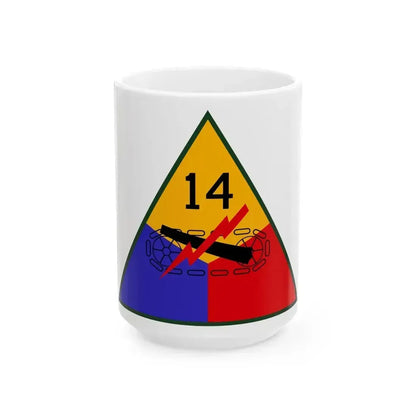 14th Armored Division (U.S. Army) White Coffee Mug 15oz - Go Mug Yourself