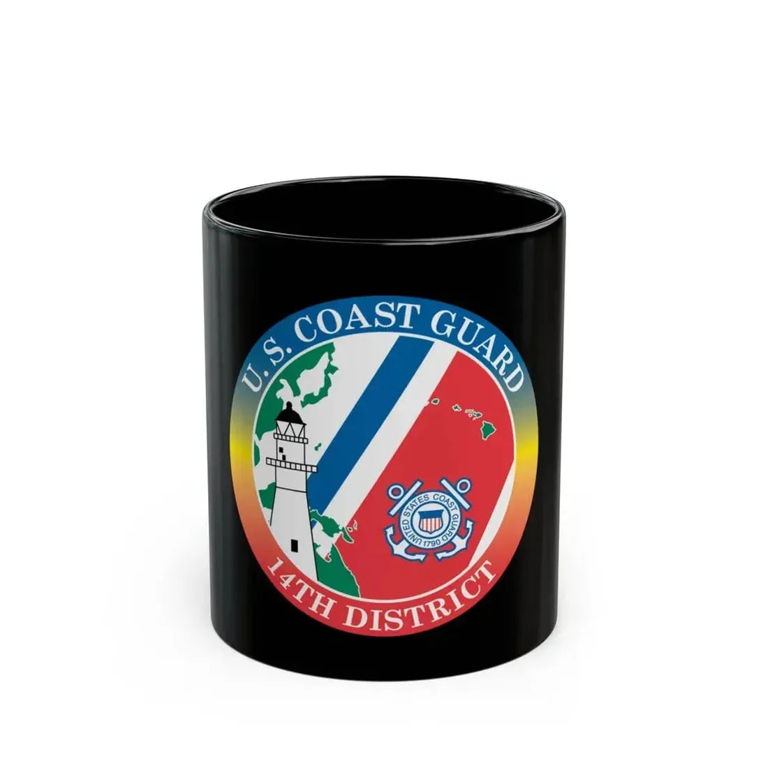 14th CG District (U.S. Coast Guard) Black Coffee Mug 11oz - Go Mug Yourself