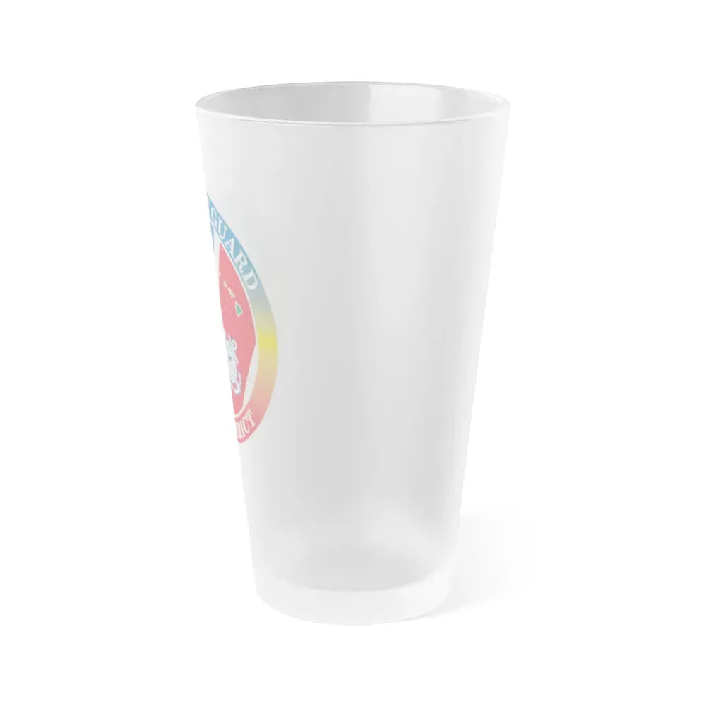 14th CG District (U.S. Coast Guard) Frosted Pint Glass 16oz - Go Mug Yourself