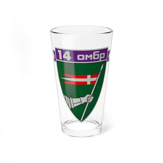 14th Separate Mechanized Brigade (Ukraine) (Ukraine) Pint Glass 16oz 16oz - Go Mug Yourself