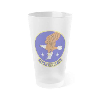 14th Student Squadron (U.S. Air Force) Frosted Pint Glass 16oz-Go Mug Yourself