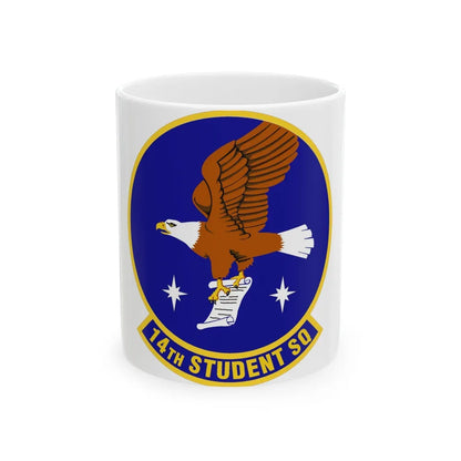 14th Student Squadron (U.S. Air Force) White Coffee Mug-11oz-Go Mug Yourself