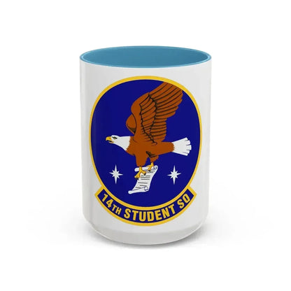 14th Student Squadron (U.S. Air Force) Accent Coffee Mug 15oz Light Blue - Go Mug Yourself