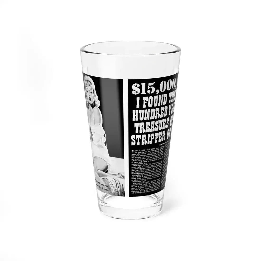 15,000,000 I Found The Five Hundred Year Old Treasure, True Men Stories, February 1972 (Magazine Illustration) Pint Glass 16oz 16oz - Go Mug Yourself