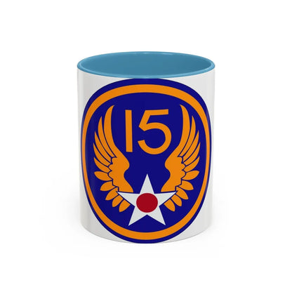 15 Air Force (U.S. Army) Accent Coffee Mug-11oz-Light Blue-Go Mug Yourself