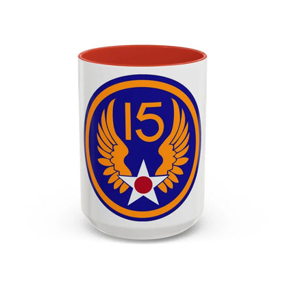 15 Air Force (U.S. Army) Accent Coffee Mug-15oz-Navy-Go Mug Yourself