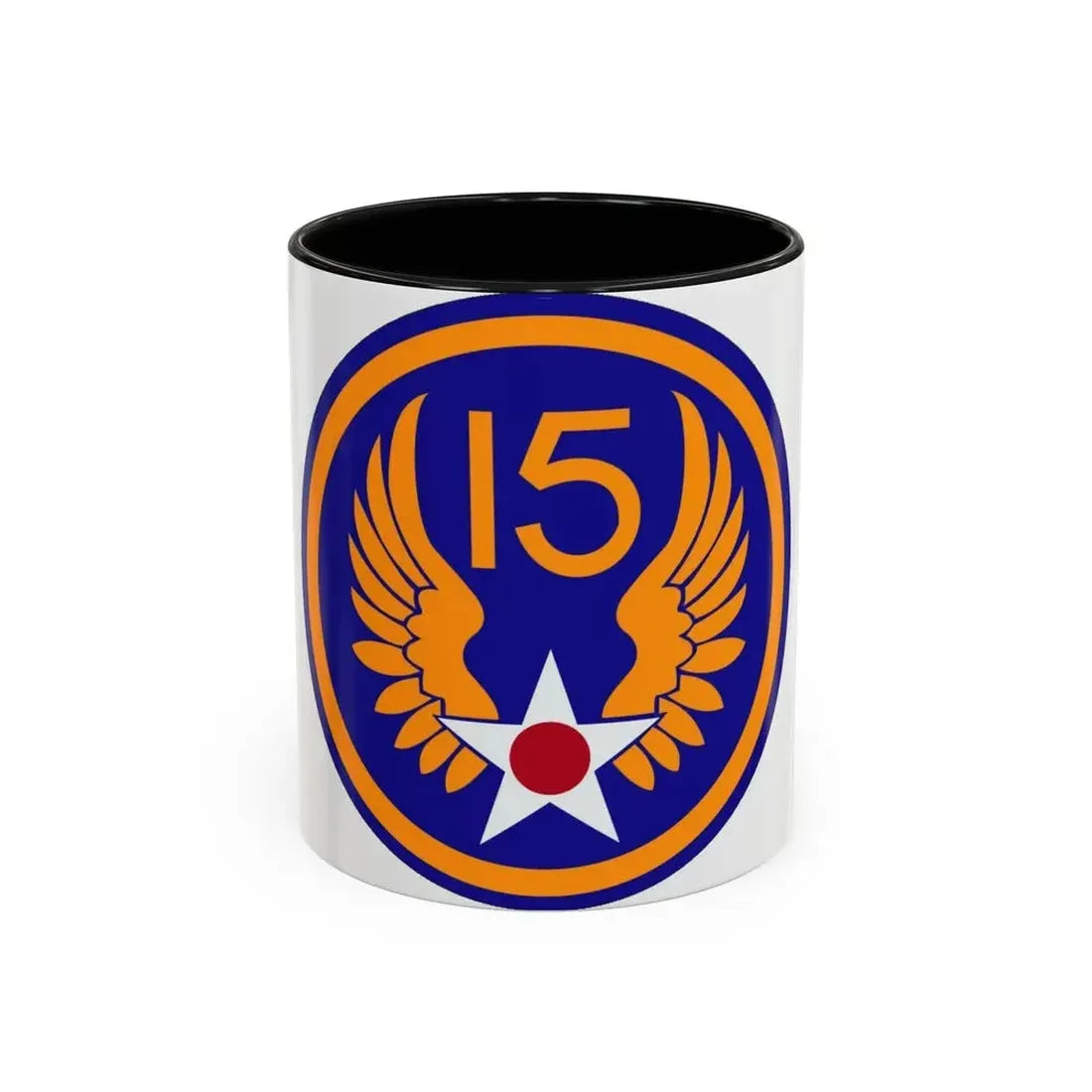 15 Air Force (U.S. Army) Accent Coffee Mug 11oz Black - Go Mug Yourself