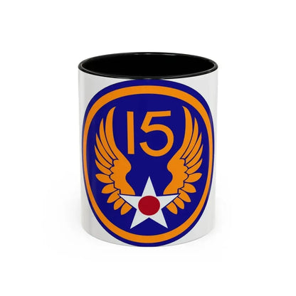15 Air Force (U.S. Army) Accent Coffee Mug 11oz Black - Go Mug Yourself