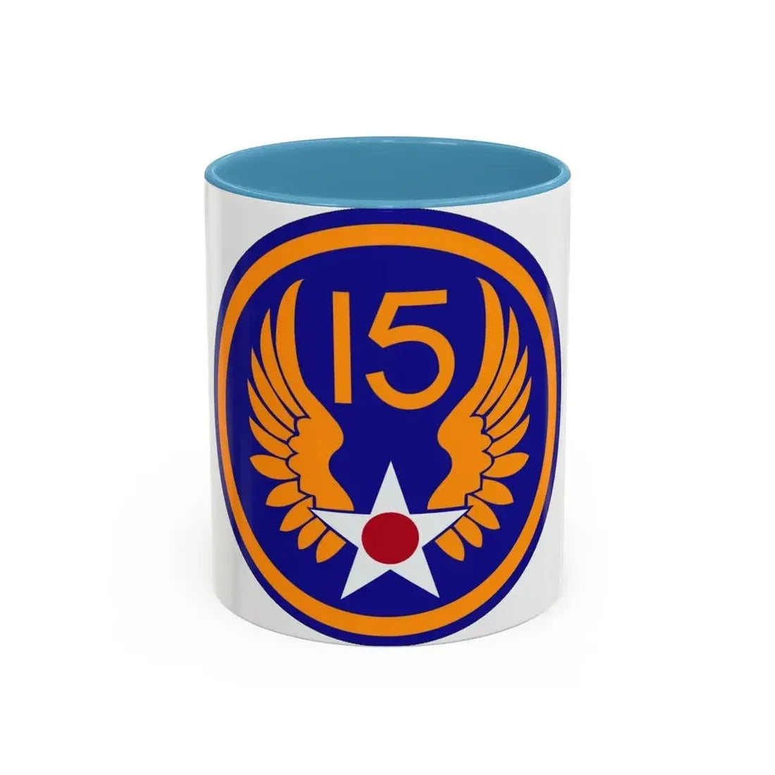 15 Air Force (U.S. Army) Accent Coffee Mug 11oz Light Blue - Go Mug Yourself