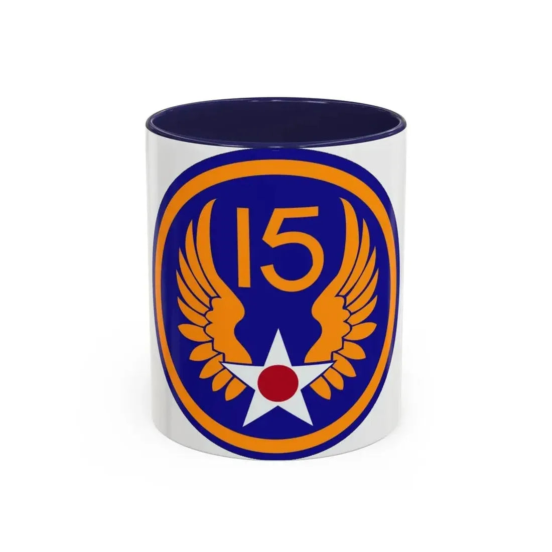 15 Air Force (U.S. Army) Accent Coffee Mug 11oz Navy - Go Mug Yourself