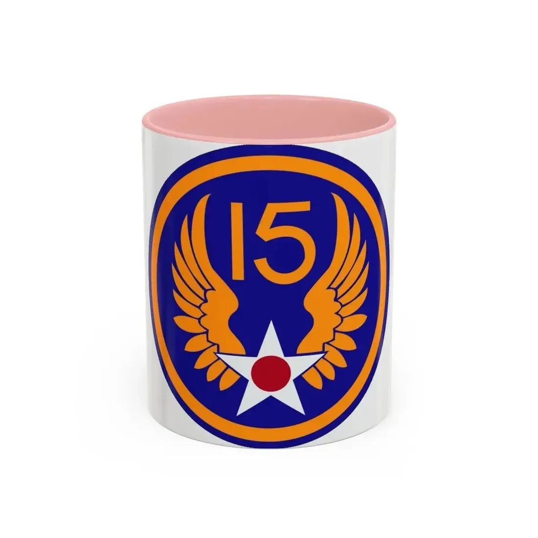 15 Air Force (U.S. Army) Accent Coffee Mug 11oz Pink - Go Mug Yourself