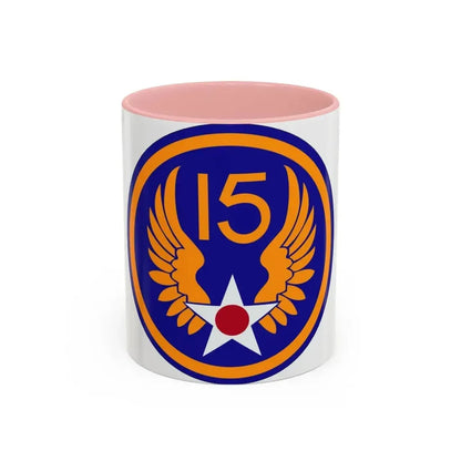15 Air Force (U.S. Army) Accent Coffee Mug 11oz Pink - Go Mug Yourself