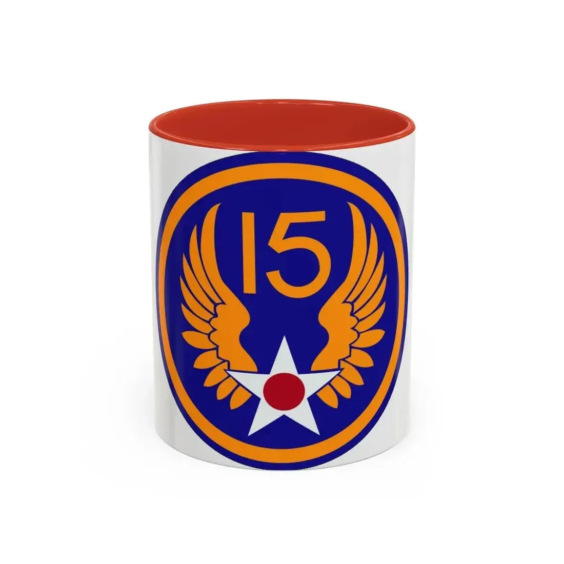 15 Air Force (U.S. Army) Accent Coffee Mug 11oz Red - Go Mug Yourself