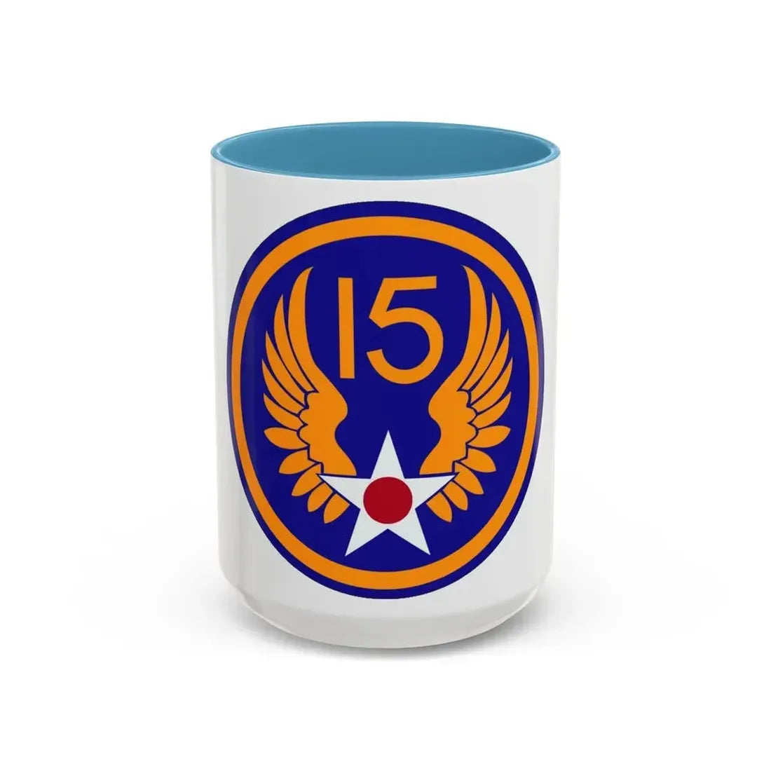 15 Air Force (U.S. Army) Accent Coffee Mug 15oz Light Blue - Go Mug Yourself