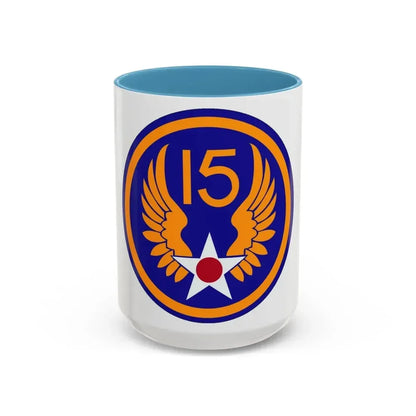 15 Air Force (U.S. Army) Accent Coffee Mug 15oz Light Blue - Go Mug Yourself