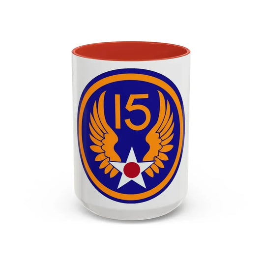 15 Air Force (U.S. Army) Accent Coffee Mug 15oz Navy - Go Mug Yourself