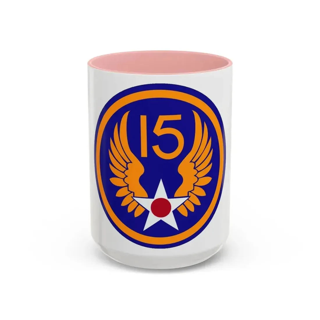 15 Air Force (U.S. Army) Accent Coffee Mug 15oz Pink - Go Mug Yourself