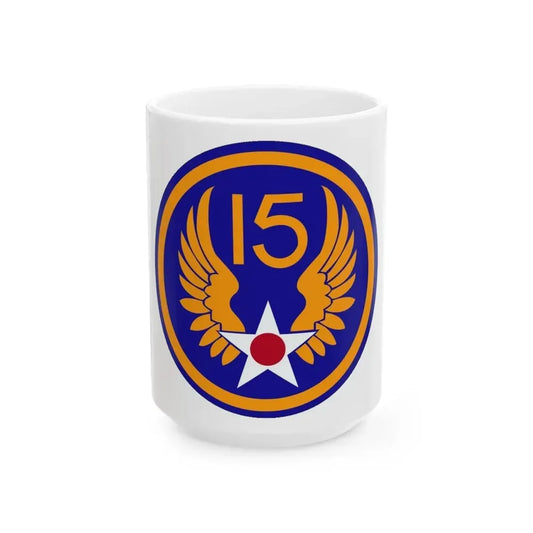 15 Air Force (U.S. Army) White Coffee Mug 15oz - Go Mug Yourself