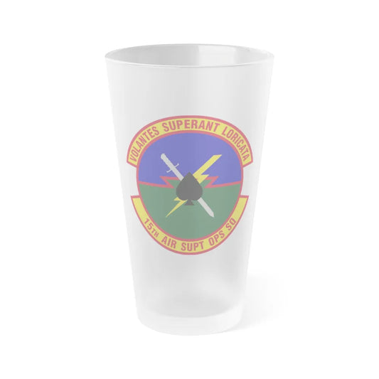 15 Air Support Operations Squadron ACC (U.S. Air Force) Frosted Pint Glass 16oz-Go Mug Yourself