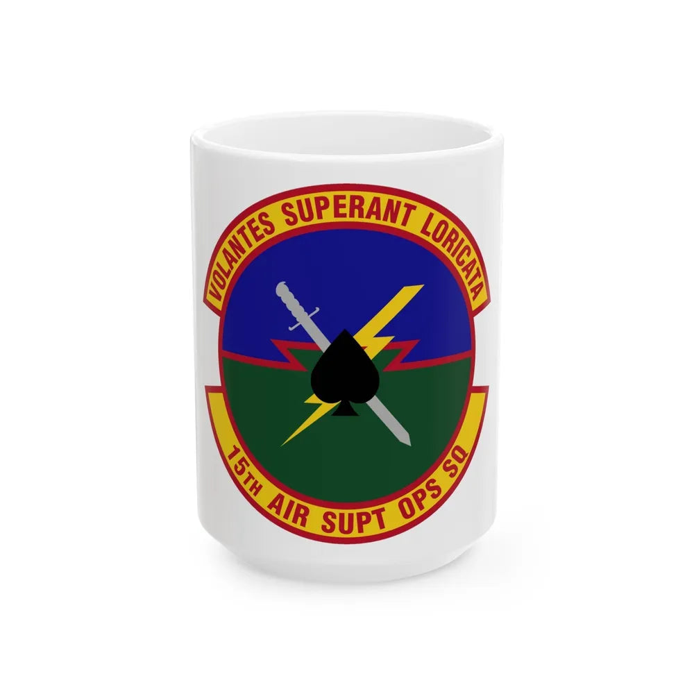 15 Air Support Operations Squadron ACC (U.S. Air Force) White Coffee Mug-15oz-Go Mug Yourself