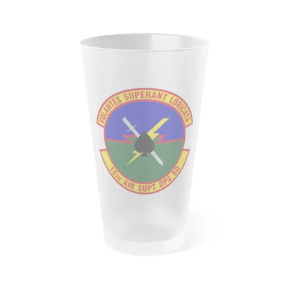 15 Air Support Operations Squadron ACC (U.S. Air Force) Frosted Pint Glass 16oz Default Title - Go Mug Yourself